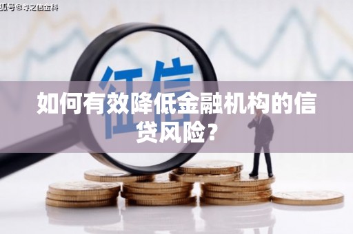 册亨如何有效降低金融机构的信贷风险？