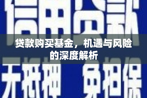 册亨贷款购买基金，机遇与风险的深度解析