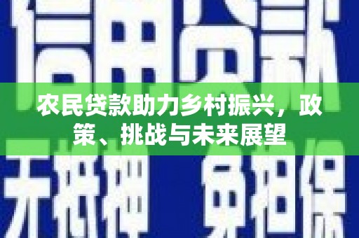 册亨农民贷款助力乡村振兴，政策、挑战与未来展望