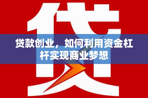 册亨贷款创业，如何利用资金杠杆实现商业梦想