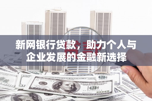 册亨新网银行贷款，助力个人与企业发展的金融新选择
