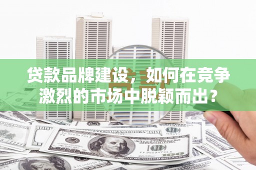 册亨贷款品牌建设，如何在竞争激烈的市场中脱颖而出？