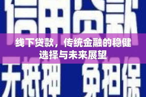 册亨线下贷款，传统金融的稳健选择与未来展望