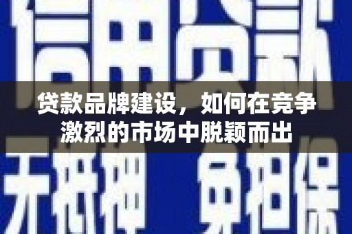 册亨贷款品牌建设，如何在竞争激烈的市场中脱颖而出