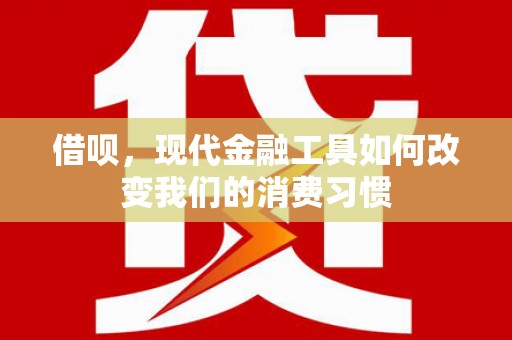 册亨借呗，现代金融工具如何改变我们的消费习惯