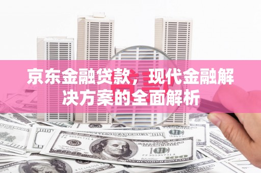 册亨京东金融贷款，现代金融解决方案的全面解析