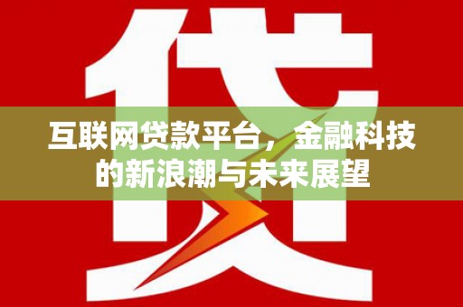 册亨互联网贷款平台，金融科技的新浪潮与未来展望