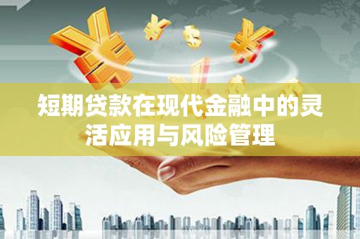 册亨短期贷款在现代金融中的灵活应用与风险管理