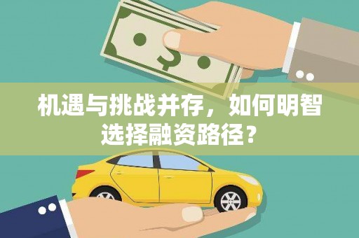 册亨机遇与挑战并存，如何明智选择融资路径？