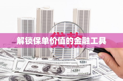 册亨解锁保单价值的金融工具