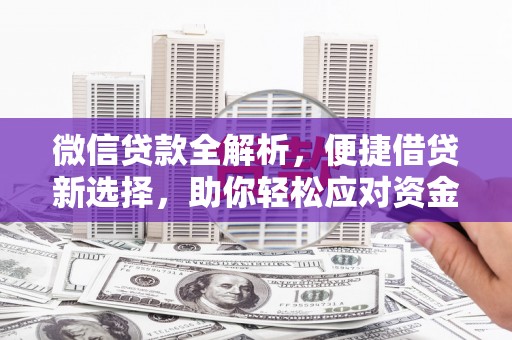 册亨微信贷款全解析，便捷借贷新选择，助你轻松应对资金需求